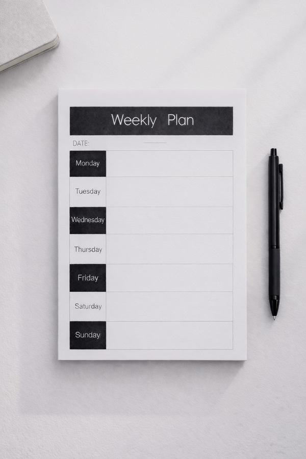 Structured Weekly Planner